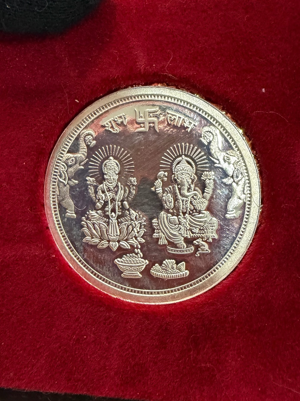 Lakshmi Ganesh 10 gram silver coin